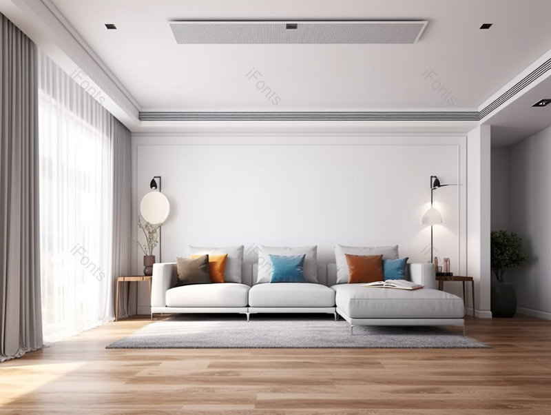 白色现代风格住宅内部客厅装修摄影图,高清,摄影图,摄影图片,图片大全,摄影图免费下载